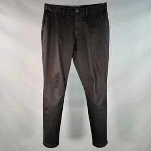 SATURDAYS NYC Size 32 Black Cotton Twill Tapered Zip Fly Casual Pants